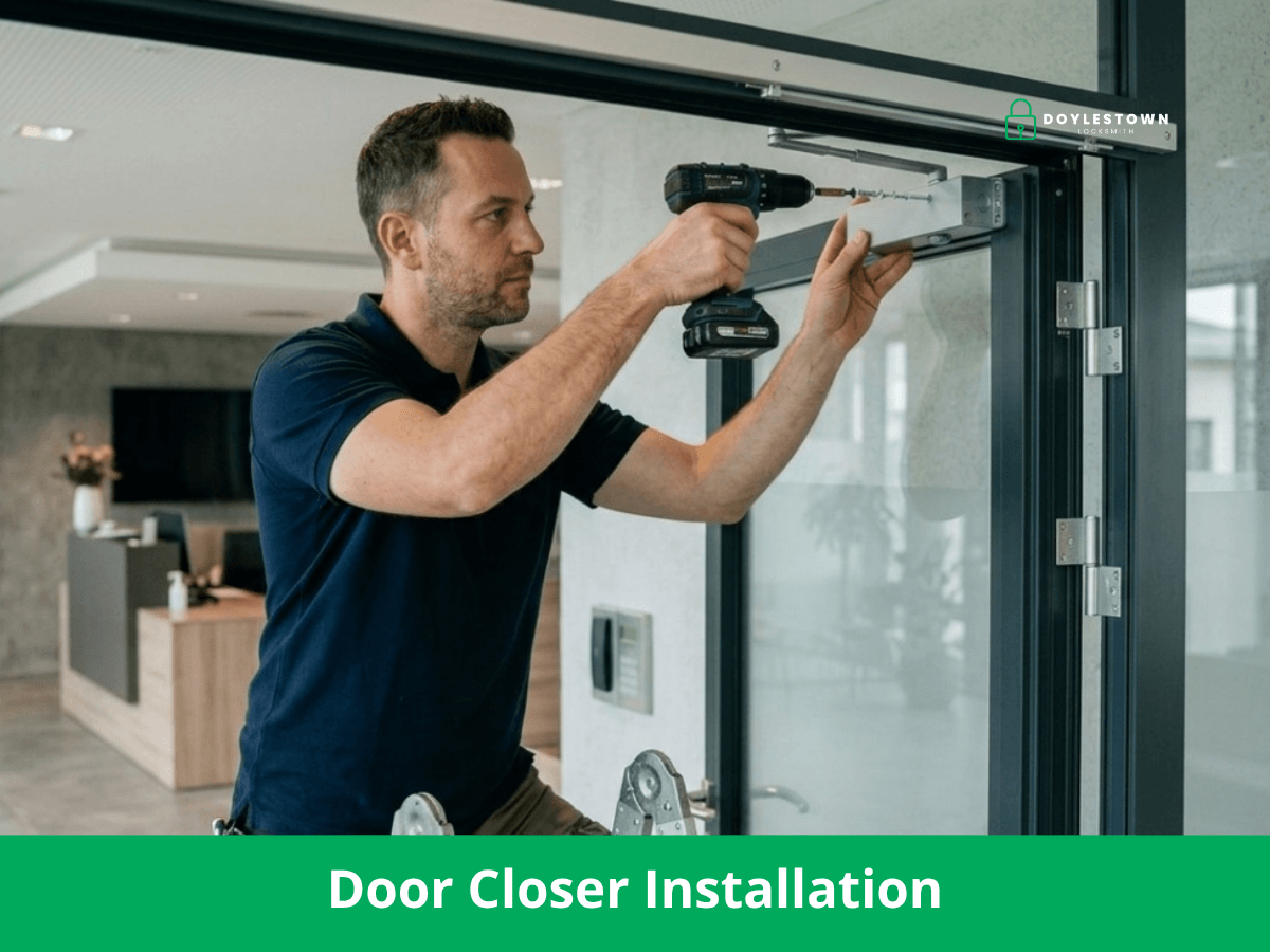 door closer installation