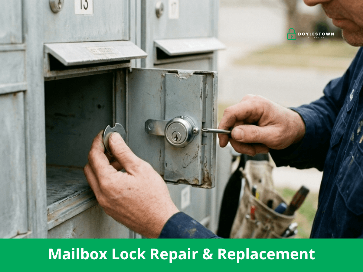 mailbox lock repair and replacement service bucks county